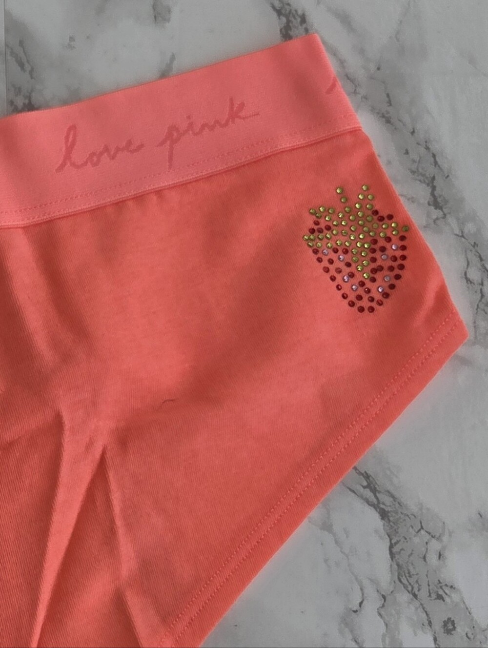 Victoria's Secret PINK Logo Cotton Hiphugger Hipster Panties L NWT